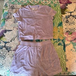 aritzia terry cloth set
